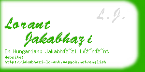 lorant jakabhazi business card